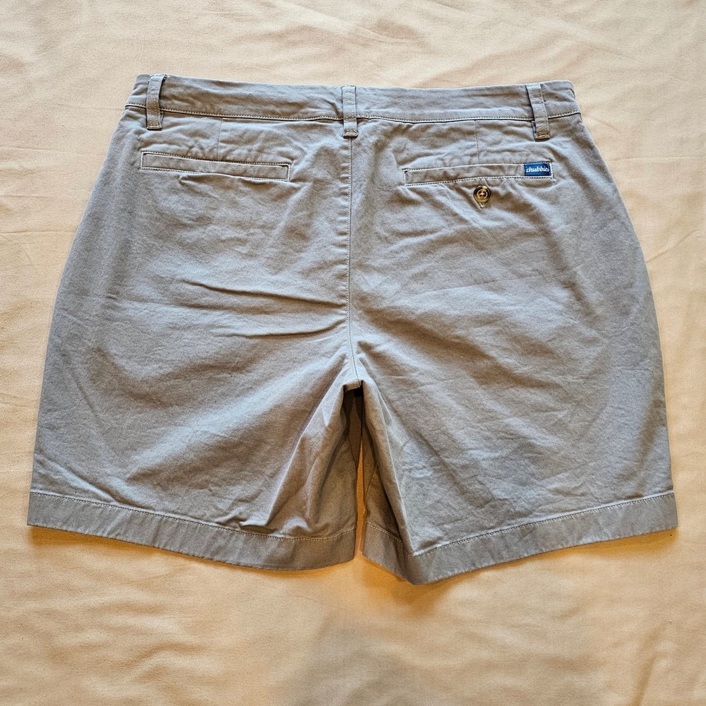 Chubbies Mens Everywear Chino Shorts Light Grey 7 Inch Inseam Size 32 Stretch - Picture 8 of 9